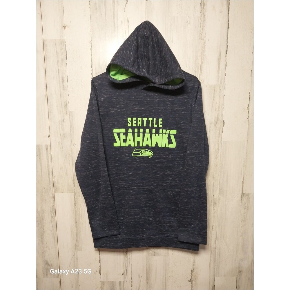 Seattle Seahawks Youth Performance Hooded Sweatshirt Navy XXL 18